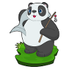 Panda Angler Fish Fishing