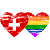 Switzerland rainbow flag used