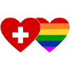 Schweiz Regenbogen Flagge