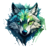 Blue Wolf Graffiti