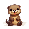 Cute Baby Otter