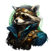 Steampunk Raccoon in sunlight