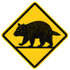 Wombat Roadsign Australia