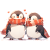Penguin couple