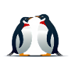 Penguin couple