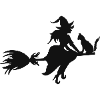 Witch on broom