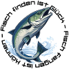 Angler Spruch und Fisch