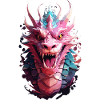 Düsterer Blick des Drachen