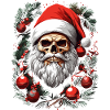 Santa's Christmas Magic Skull