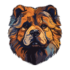 Chow Chow Dog Head