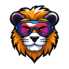 Lion Ski Goggles Comic