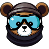 Bear Snowboard Skibril Comic
