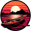 Kayak Sunset Mountains