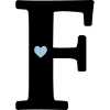 Letter F Initial letter