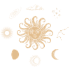 Sun, moon and stars
