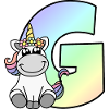 Einhorn Buchstabe G