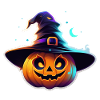 Halloween - Pumpkin Witch Hat