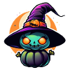 Halloween - Pumpkin Witch Hat