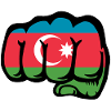 Azerbaijan Flag Fist Hand