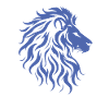 Majestic lion head silhouette