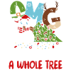 Cat with Christmas tree