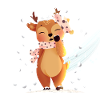 cute deer animal | Winter