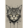 black and white cat