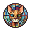 Havana Brown Cat Colorful Watercolor Illustration