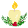 Burning New Year candle