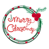 Christmas holly berry wreath
