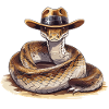 Snake with cowboy hat