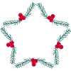 Weihnachtskranz in Sternform