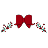 Christmas holly with red ribbon