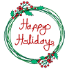 Happy Holidays Christmas garland wreath