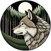 Wolf des tiefen Waldes