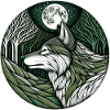 Wolf in the moonlight