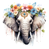 geblumter Elefant