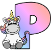 Einhorn Buchstabe P