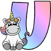 Einhorn Buchstabe U