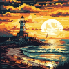 Pixel Art Leuchtturm