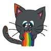 Cat and rainbow