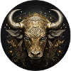 Golden Bull Head Ornament
