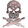 Schädel Totenkopf mit Teigrollen