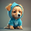 blue hooded dog