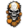 Halloween Skull and Monster