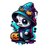 Halloween - Monster with Witch Hat
