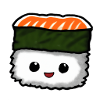 Cute cute anime sushi piece