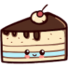 Mocha cake piece, delicious!