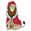 Lion Christmas Santa Hat