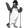 Penguin Singer Microphone Music